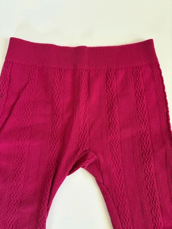 Faded Glory Pink Cable-Knit Leggings & Blue Space-Dye Pair - Picture 7 of 9